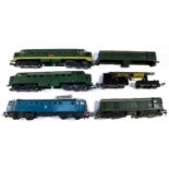 5x Hornby Dublo/Tri-ang diesel and electric locomotives for 2-rail running. Including; a Class AL1