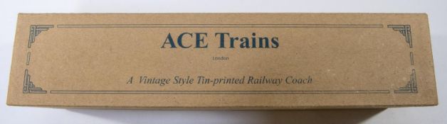 An ACE Trains O gauge LNER Buffet Car in teak finish. With 'The Flying Scotsman' carriage boards (