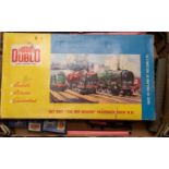 A quantity of mostly Hornby Dublo railway. Including; Set 2021 'The Red Dragon' passenger set