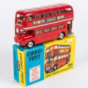 Corgi Toys London Transport Routemaster bus (468). In red livery, including the grill and lights (