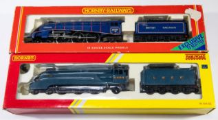 2 Hornby 'OO' gauge Locomotives. 2x Class A4 4-6-2 Tender Locomotives: 'Falcon' RN 4484. In LNER
