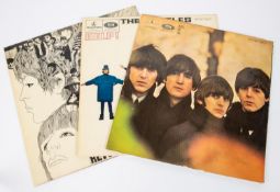 3x The Beatles LP record albums. Revolver, PCS7009 YEX605-2. Help! PCS3071 YEX168-2. Beatles For