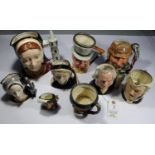 17x Royal Doulton Toby jugs plus a Royal Doulton retailer's plaque. Catherine of Aragon (D6643). Mr.