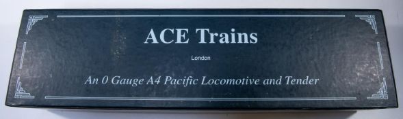 An O gauge ACE Trains LNER Class A4 streamlined 4-6-2 tender locomotive, Mallard 4468, in lined blue