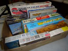 12 1:48, 1:72 and 1:144 unmade plastic aircraft kits. Airfix Douglas A26 B/C Invader. 2x Minicraft
