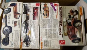 4x American 1:25 AMT/Matchbox Plastic Kits. A Wild Hoss Ford Bronco 4x4 (2708). A Snap-Fit series