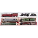 6x OO gauge locomotives by Hornby. Including 2x LMS Coronation Class locos; streamlined 6244 and