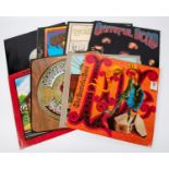 11x Grateful Dead and Robert Hunter LP record albums. Live Dead. Shakedown Street. American