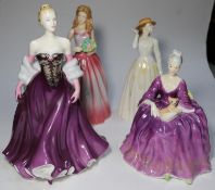 4x Royal Doulton figurines. Charlotte (HN2421). Susannah (HN4221). Sandra (HN5020). True Love (