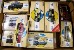 17x Corgi Classics and 4x Road Legends. Buses, coaches and commerical vehicles including; Daimler