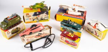 7x Dinky Toys TV & Film related vehicles. Joe 90 Sam's Car (108), in metallic red with lemon