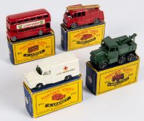 Matchbox series regular wheels, No.5 London Routemaster bus, BP Visco Static in red with plastic