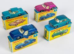 4 Matchbox Superfast. No.5 Lotus Europa. Example in metallic deep pink with ivory interior, silvered