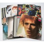 9x David Bowie LP record albums. Space Oddity, RCA/Victor SP4813 (with poster insert). David
