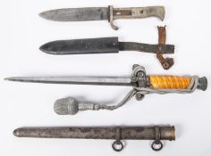 A Third Reich Army officer's dagger, by Alcoso, Solingen, in its sheath with portepee, FC (sheath