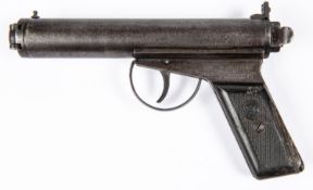 An Accles & Shelvoke 1st type "Warrior" air pistol, number 4047, with chamfered cocking lever, and