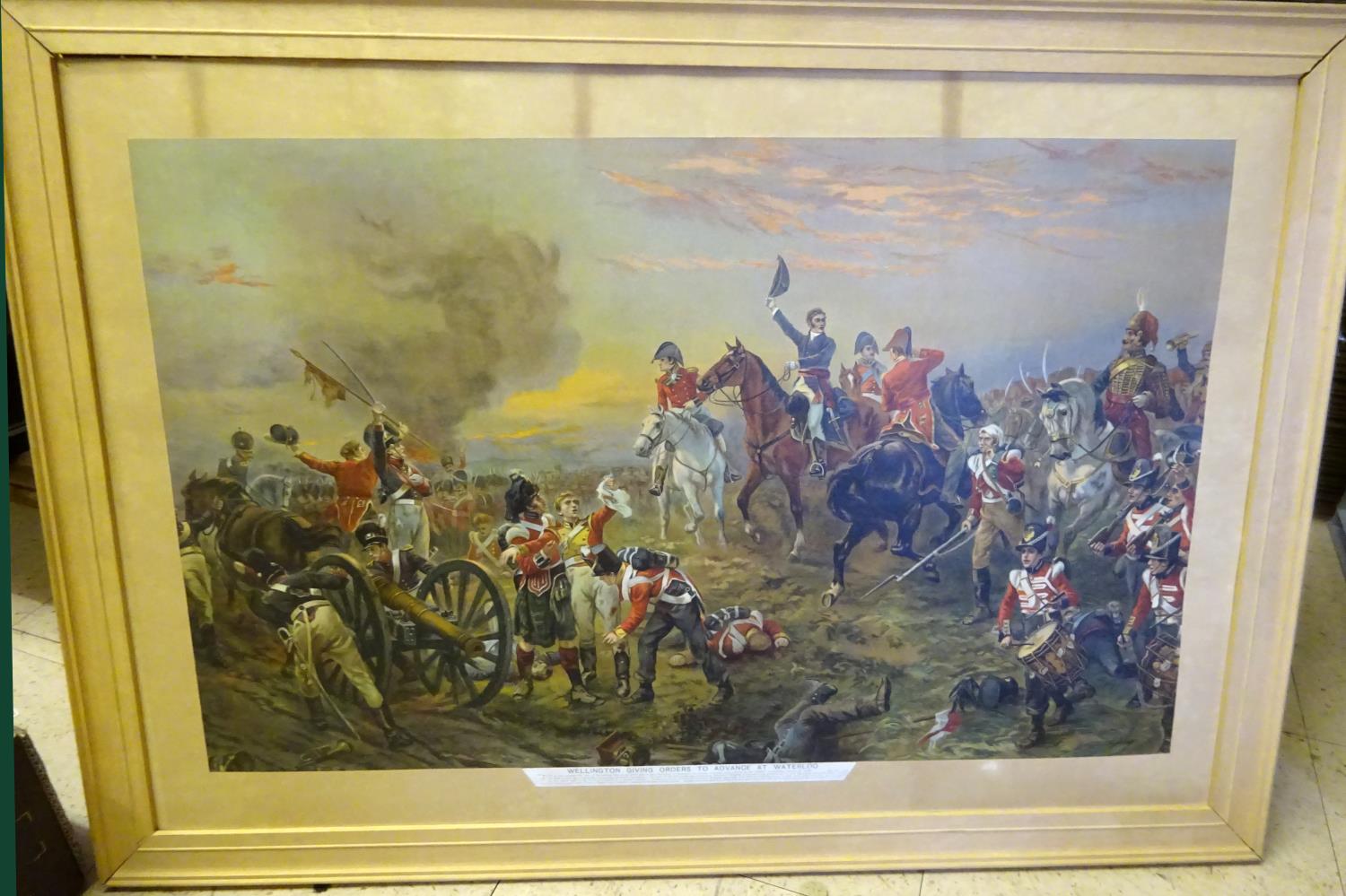 A coloured print "Rorke's Drift" by De Neuville, 36" x 26"; another "Isandlwana" by Fripp, both - Image 4 of 5