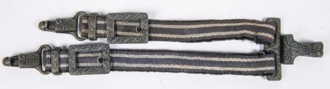 A pair of hanging straps for Third Reich second pattern Luftwaffe officer's dagger. GC (slight age