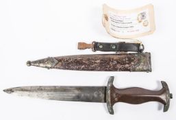 A good replica of an SA Man's dagger, with inscription on blade. Externally aged. GC £150-180