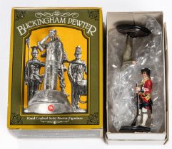 14 "Genuine English Pewter" figurines by Buckingham Pewter (modelled by Charles Stadden ); also 2