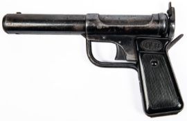A .177" Accles & Shelvoke "Acvoke" air pistol, c 1946-1956, number 10090, the barrel plug over the
