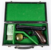 A rare .177" Abas Major air pistol, c 1945-46, number 916, with side loading tap lever, vertically