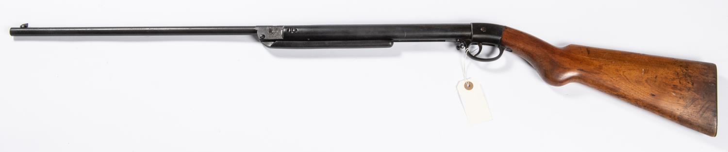 A pre war German .177" Diana Model 27 break action air rifle, 42¼" overall, barrel 18½", with date