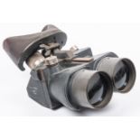 A heavy pair of German 10x80 fixed position binoculars, body marked “D.F. 10x80 D.K.1 31397”, GC £