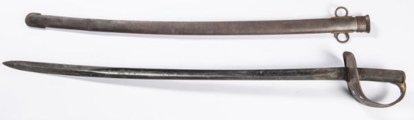 An 1882 pattern cavalry troopers' sword, single edged blade 34½" , various stamps including "YC", "