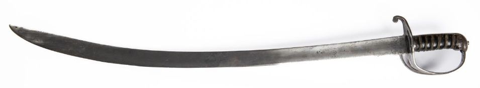 An Indian cavalry trooper's sword, similar to the 1821 pattern, blade 31½" x 1½" wide, almost flat