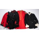 4 replica military jackets, 8 pairs of trousers, 6 leather waist belts and various other items.