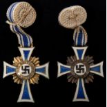 2 Third Reich Mothers Crosses, complete with ribbons. GC (2) £60-70