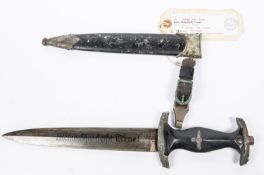 A good replica of an SS man's dagger, externally aged. GC £300-350