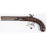 A scarce 40 bore Riviere's Patent enclosed lock percussion target or duelling pistol, sighted
