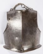 A good heavy Cromwellian breastplate, with rolled collar and gussets, bearing Commonwealth shield