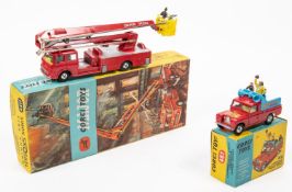 2 Corgi Toys. A Major Toys Bedford Simon Snorkel Fire Engine (1127). In bright red and silver,