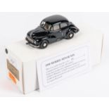 A Pathfinder Denis Wheatley Memorial Model Morris Minor MM. In black with tan interior. Boxed,