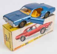 Dinky Toys Ford Mercury Cougar (174). In metallic blue with yellow interior and gold coloured cast