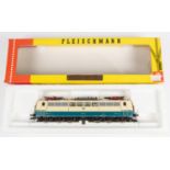 Fleischmann HO Co-Co Electric Locomotive 4381. A D.B. Class 151 in cream and green livery,