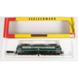 Fleischmann HO Co-Co Electric Locomotive 4380. A D.B. Class 151 in dark green and silver livery,