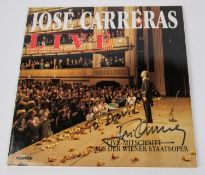 Jose Carreras; Live signed LP record album on Polyohon. Signed to front of cover in black felt