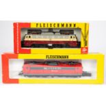 2 Fleischmann 'HO' gauge Electric Locomotives. A DB class 151 Co-Co Electric Locomotive (4383). RN