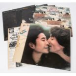 7x John Lennon, Yoko Ono and Julian Lennon LP record albums. Including; Milk and Honey. Walls and