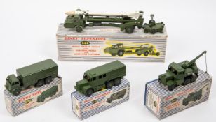4 Dinky Military Vehicles. A Foden 10-Ton Army Truck (622). A Recovery Tractor (661), complete