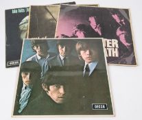 4x Rolling Stones LP record albums. Including; No.2, mono on Decca, LK4661. Aftermath, mono on