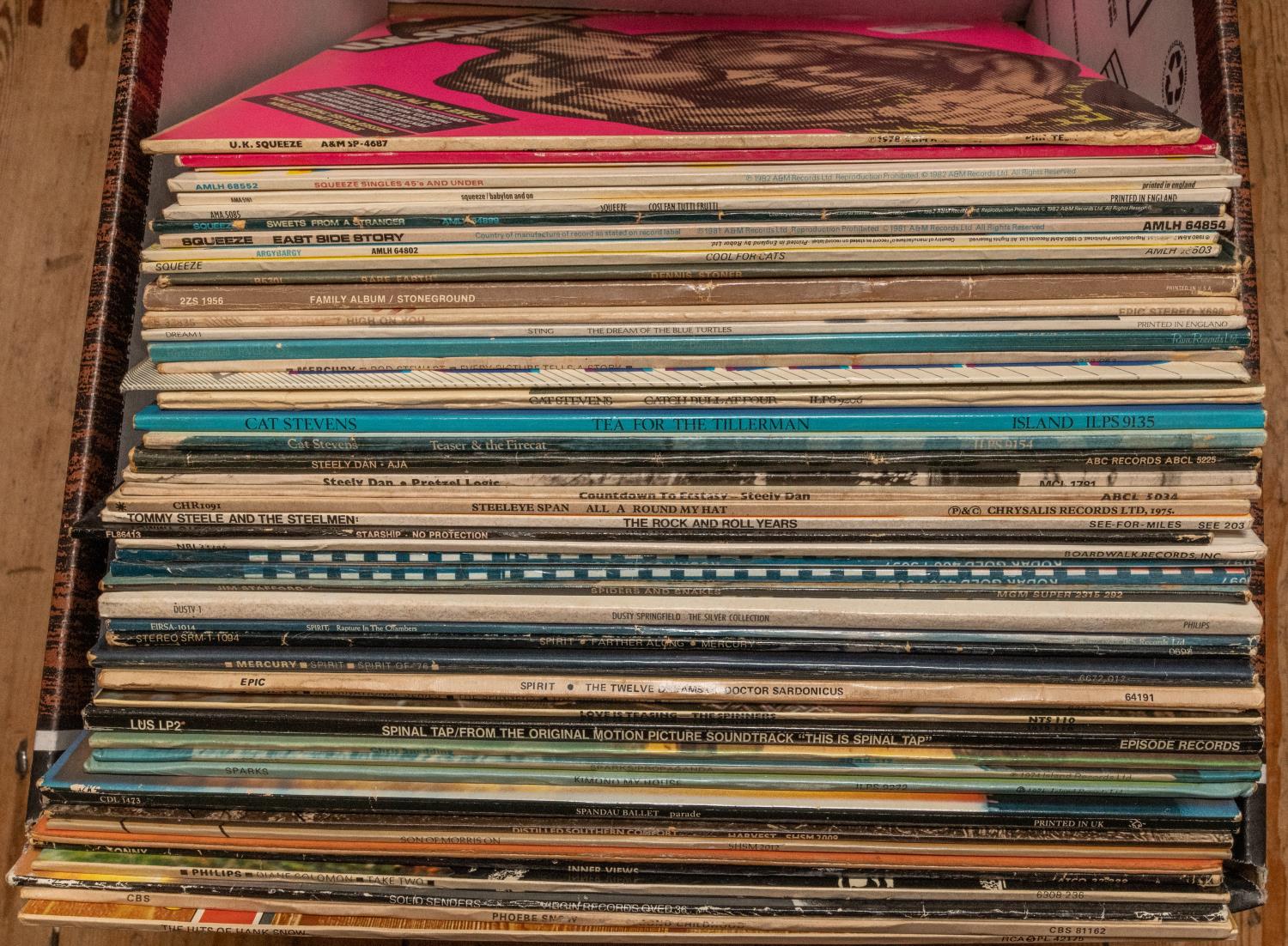 50x LP record albums. Including; 10x Squeeze; UK Squeeze (limited ed. red vinyl), Cat on a Wall (12" - Image 3 of 3