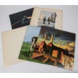 5x Pink Floyd LP record albums. Animals. Atom Heart Mother. The Wall. Wish You Were Here. Dark