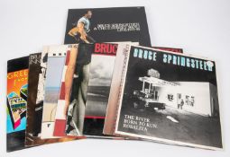 10x Bruce Springsteen LP record albums and a box set, etc. The River (45rpm 12" single produced