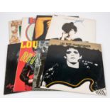 8x Lou Reed LP record albums. Including; Transformer (non-laminated cover). Berlin. Sally Can't