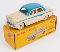 Dinky Toys Austin A105 Westminster (176). A scarce example in cream with mid blue flash and roof,
